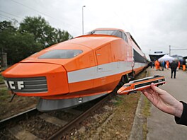 Rychlovlak TGV byl k vidní také v Jihlav. (10. ervna 2022)
