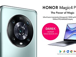 Akce Honor Magic 4 Pro. Notebook MagicBook X15 zdarma