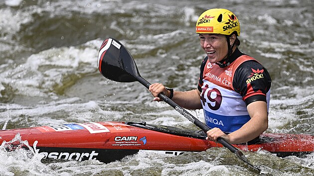 Tereza Fierov na Svtovm pohru ve vodnm slalomu v Praze.