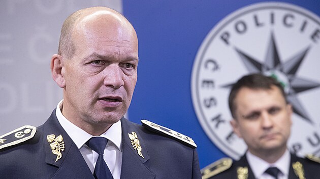 Policejní prezident Martin Vondrášek představil na tiskové konferenci reformu Národní centrály proti organizovanému zločinu. (10. června 2022)