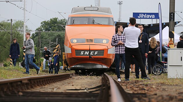 Rychlovlak TGV byl k vidění také v Jihlavě. (10. června 2022)