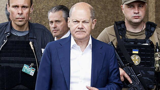 Nmecký kanclé Olaf Scholz v Kyjev (16. ervna 2022)