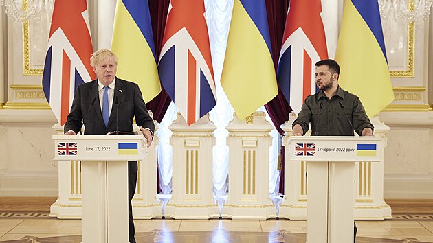 Britsk premir Boris Johnson navtvil Kyjev. (17. ervna 2022)
