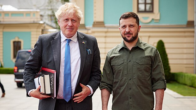 Britský premiér Boris Johnson navštívil Kyjev. (17. června 2022)