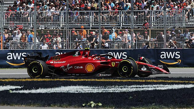 Carlos Sainz Jr. z Ferrari ve Velk cen Kanady F1.