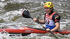 Tereza Fišerová na Světovém poháru ve vodním slalomu v Praze.