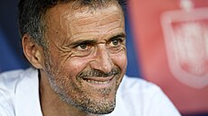 �pan�lský kou� Luis Enrique sleduje zápas Ligy národ� s �eskem.