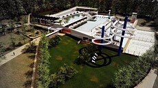 Návrh nového koupali�t� v Teplicích.