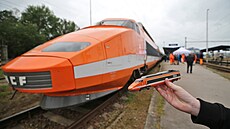 Rychlovlak TGV byl k vidní také v Jihlav. (10. ervna 2022)