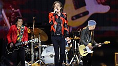 Skupina Rolling Stones na vystoupení v Liverpoolu po 50 letech (9. ervna 2022)