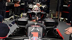 Max Verstappen z Red Bullu v průběhu kvalifikace na Velkou cenu Kanady F1.