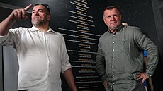Pavel Vrba (vpravo) jako nový trenér Baník Ostrava a mediální manažer Richard...