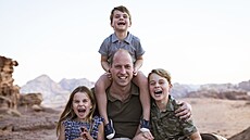 Princ William a jeho děti princezna Charlotte, princ Louis a princ George na...