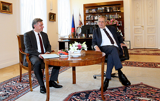 Exprezident Miloš Zeman a ministr spravedlnosti Pavel Blažek