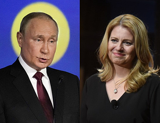 Zleva: Vladimir Putin, Zuzana aputová