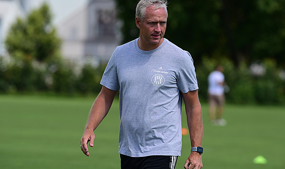 Václav Jílek na tréninku olomouckých fotbalist.