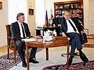 Exprezident Milo Zeman a ministr spravedlnosti Pavel Blaek