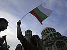 Provládní demonstranti na shromádní ped bulharským parlamentem v Sofii (22....