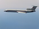 Ruský dopravní vojenský letoun Tu-154, ke kterému startovali letci v Pobaltí
