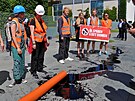 Protest klimatických aktivist� Letzte Generation (Poslední generace), kte�í...