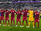 Katartí fotbalisté ped loským semifinále Arabského poháru proti Alírsku.
