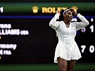 Amerianka Serena Williamsová bhem prvního kola Wimbledonu.