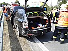 Autobus a osobní auto se srazily na typroudové silnici I/35 u Mohelnice na...