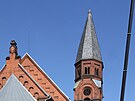 Střecha na věži ústeckého kostela apoštola Pavla je od roku 2017 v havarijním...