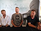 Ben Foster, Petr Jákl a Til Schweiger pi prezentaci filmu Jan ika (2018)