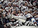 Hokejisté Colorado Avalanche slaví zisk Stanley Cupu.