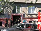 V dom v Sobslavsk ulici v Praze zasahuj hasii a policist u vbuchu plynu...