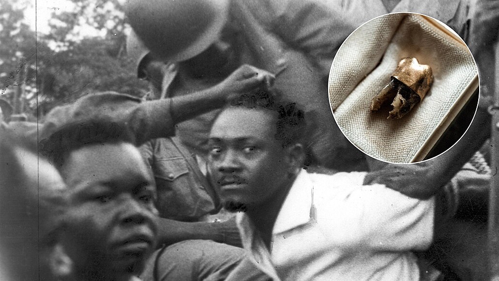 Lumumba a jeho slavný zub. Konský vdce v zajetí rebel koncem roku 1960.