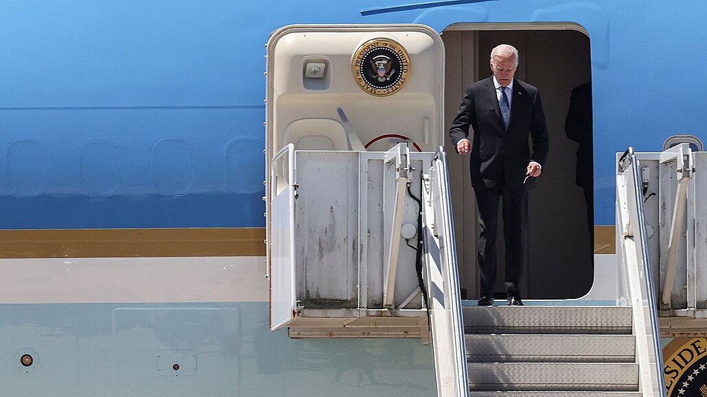 Americký prezident Joe Biden dorazil na summit NATO v Madridu. (28. ervna 2022)