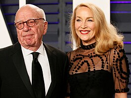 Rupert Murdoch a Jerry Hallová (24. února 2019)