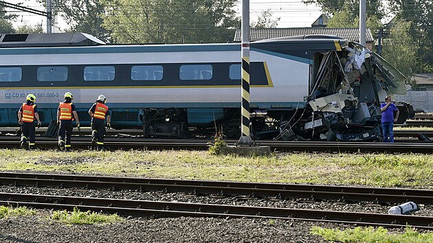 Pendolino se v Bohum�n� srazilo s posunovan�m vlakem. (27. �ervna 2022)