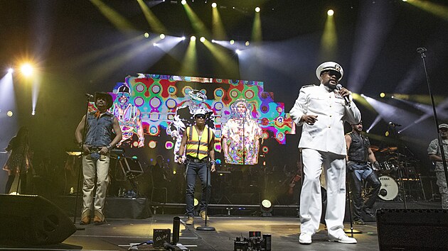 Village People na narozeninov�m koncert� Michala Davida v pra�sk� O2 aren�, 28. 6. 2022