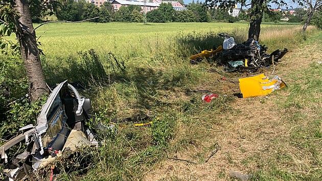 Tragická nehoda dvou osobních aut v Jičíně. (23. 6. 2022)