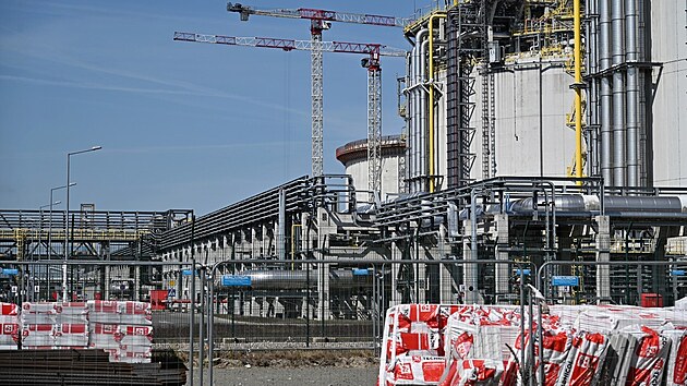 Arel terminlu LNG v polskm Svinost. (27. dubna 2022)