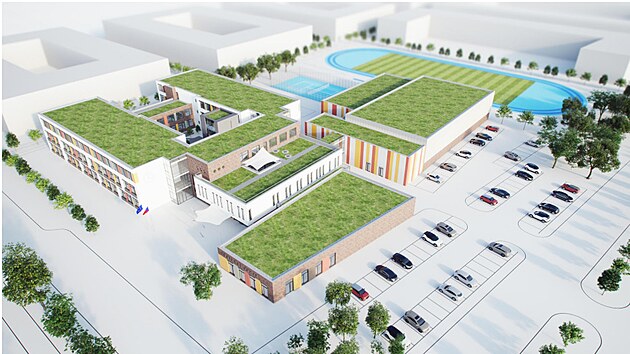 Podoba nov pardubick zkladn koly v Masarykovch kasrnch