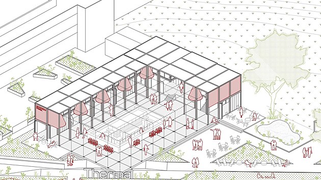 Koncept KVIFF.TV Parku z prezentace studia Chybik+Kristof Architects & Urban Designers