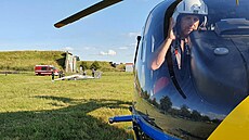 Jihoetí záchranái zasahovali na letiti v Plané u eských Budjovic u pádu...