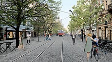 Vizualizace Hradebního korza v ulici Na P�íkop�