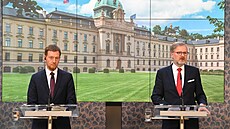 Premiér Petr Fiala (ODS) přijal saského premiéra Michaela Kretschmera, 27....