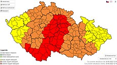 Předpověď extrémně vysokého nebezpečí bouřek a povodní na velkém kusu území ČR...