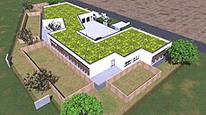 Moderní stavba bude mít zelené stechy. (erven 2022)