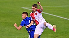 Momentka z pípravého zápasu Slavia - Olympiakos