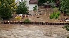 Vytrvalé deště zasáhly i Týn nad Vltavou. (29. června 2022)