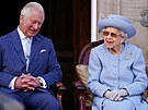 Princ Charles a královna Albta II. (Edinburgh, 30. ervna 2022)