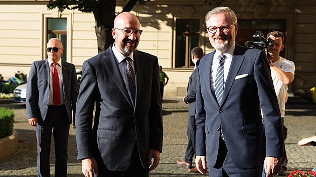 Předseda Evropské rady Charles Michel přijel do Prahy večer před zahájením českého předsednictví. (30. června 2022)