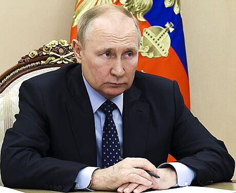 Ruský prezident Vladimir Putin se prostednictvím videokonference zúastnil...